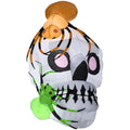 Witchwood™ 5 1/2' Airblown Inflatable Skull With Spiders Scene Halloween Yard Decoration