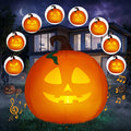 Witchwood™ 5 Ft Tall Halloween Inflatable Pumpkin,Blow Up Pumpkin with Projector Face and Music Lights,Outdoor Decorations for Yard,Garden,Lawn,Party