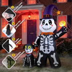 Witchwood™ Halloween Inflatables Decorations Skeleton and Dog, Halloween Blow ups Yard Decorations Outdoor for Garden Lawn