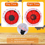 Witchwood™ Costway 2 Pack 3 FT Halloween Inflatable Eyeballs w/ Air Blower & Red LED Lights