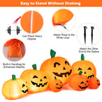 Witchwood™ Costway 7.5' Halloween Inflatable 7 Pumpkins Patch W/LED Light Outdoor Garden Decoration