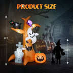 Witchwood™ OverPatio 7.8' Halloween Inflatables Outdoor Halloween Decoration with 9pcs LED Lights
