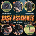Witchwood™ Toiyjofe 3.5ft Large Halloween Tombstone with LED Skull Eyes, Foldable Battery Powered Graveyard Decor for Lawn, Garden & Haunted House