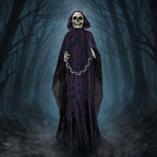 Witchwood™ 6' Halloween Decorations Animatronics Grim Reaper, Sound-Actived Party Deco for Garden Yard Lawn