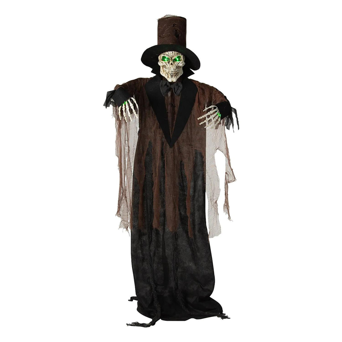 Witchwood™ 5 Ft. 6" Light-Up Black Skeleton Standing Halloween Decoration