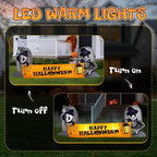 Witchwood™ 9.6FT Halloween Inflatable Skeleton Tombstone Banner, Built-in 4 White LED Lights, Quick Inflation for Yard/Patio/Party