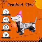 Witchwood™ Halloween Inflatables 5.7 FT Halloween Skeleton Dog Inflatable, Halloween Skeleton Puppy Inflatable with Build-in LEDs, Outdoor Halloween Decorations Clearance for Halloween Holiday Party