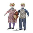 Witchwood™ Apocalypse Twins Halloween Animatronics with Red Eyes & Head Sync, 3-Ft