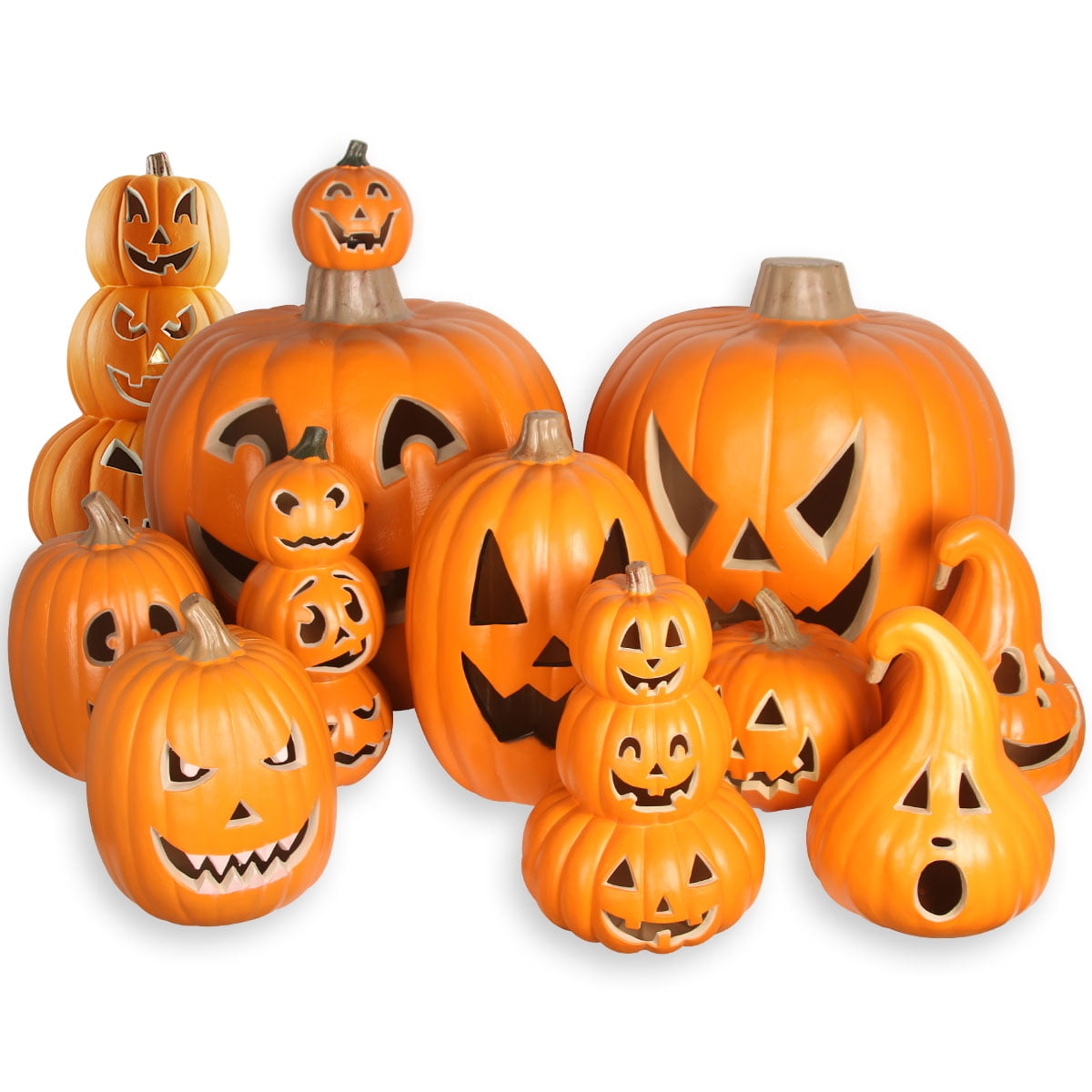 Witchwood™ 15 Inch Large LED Jack O Lantern - Perfect For Garden, Patio & Front Door Halloween Decor