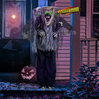 Witchwood™ 7FT Halloween Animatronic Werewolf w/ Werewolf Barking Sound The Sound Activated Halloween Prop