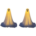 Witchwood™ Halloween Ghost Decorations 8ft Tall Glowing White Fabric Ghost with Light Stand for Front Porch Yard Indoor Outdoor Spooky Party Decor