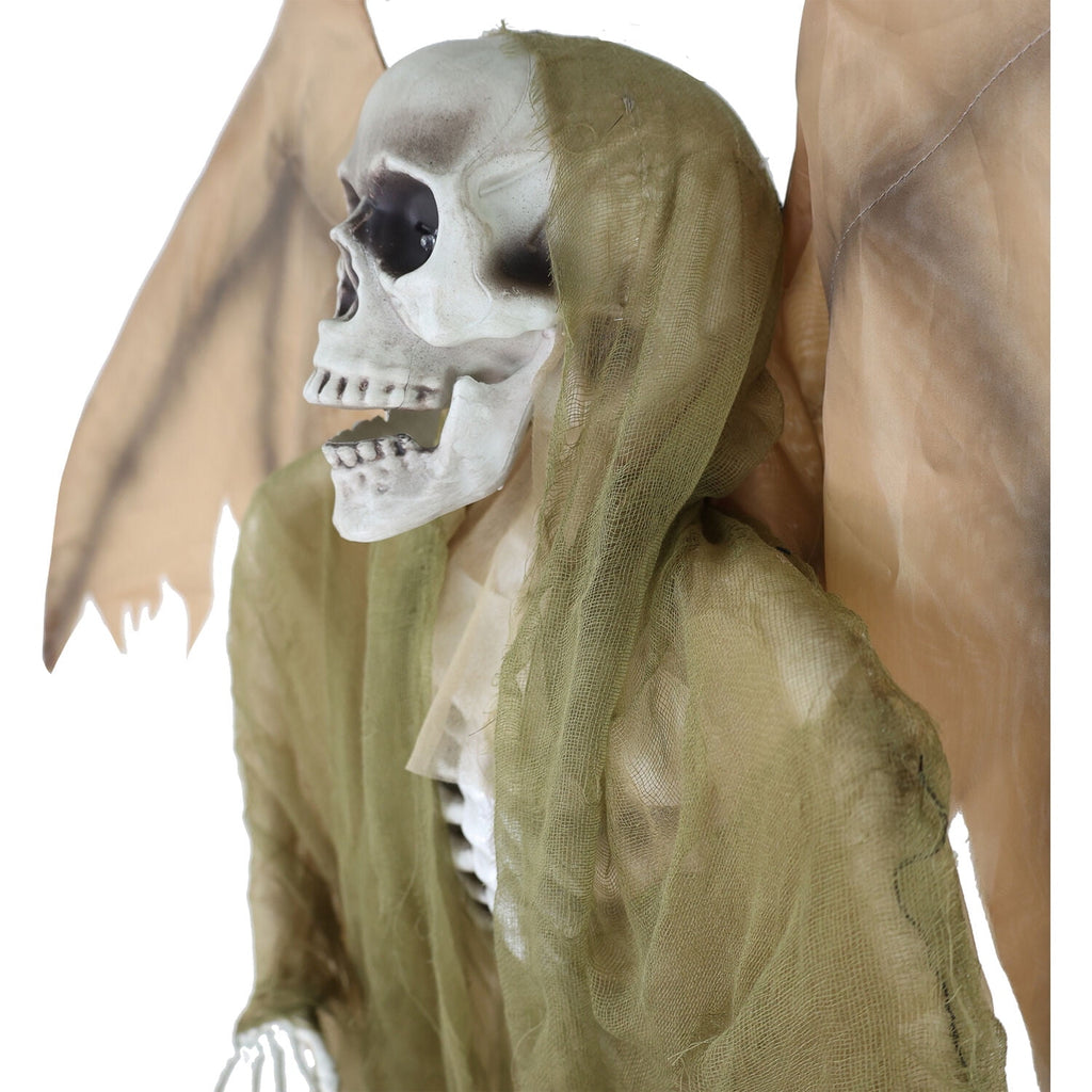 Witchwood™ 5.5 ft Life-size Animatronic Reaper with Wings, Halloween Decoration, HHWINGSKEL-4FLSA