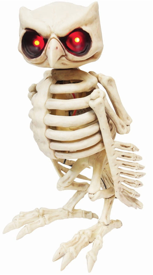 Witchwood™ 14" Animated Owl Skeleton Halloween Decoration
