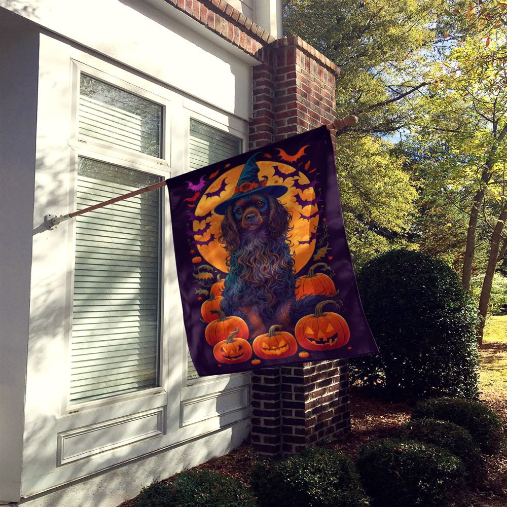 Witchwood™ Halloween Boykin Spaniel Dog House Flag 28x40IN Double-Sided Polyester Decorative Sleeve Pole Flag for Outdoor Home Garden