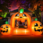 Witchwood™ (2 pack) 8.5FT Halloween Inflatable,Pumpkin Photo with Lights for Party Yard Decorations