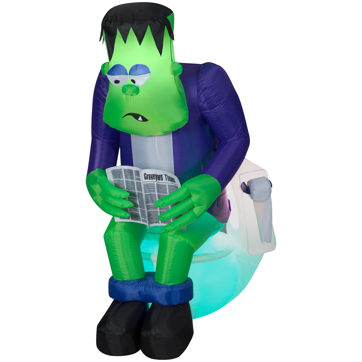 Witchwood™ 6 ft. Halloween Inflatable Surprise Monster Toilet Scene with Sound and Sensor Industries