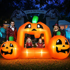 Witchwood™ (2 pack) 8.5FT Halloween Inflatable,Pumpkin Photo with Lights for Party Yard Decorations