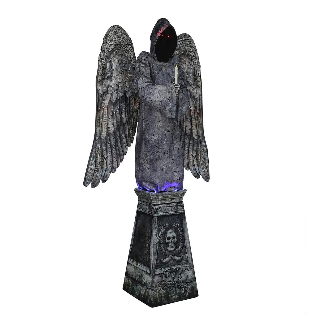 Witchwood™ 96" Cemetery Angel Animated Prop ? Creepy Halloween Yard Decoration