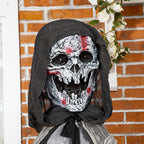 Witchwood™ Outsunny 74" Life Size Outdoor Halloween Decorations Skeleton Witch, Animated Prop Animatronic Decor with Sound and Motion Activated, Light Up Eyes and Chest, Howling and Chain Sound