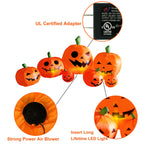 Witchwood™ 8 ft Halloween Inflatable Pumpkin, Giant Lighted Jack-O'-Lantern Blow Up Yard Decoration Waterproof with LED, Blower, Stakes and Tethers