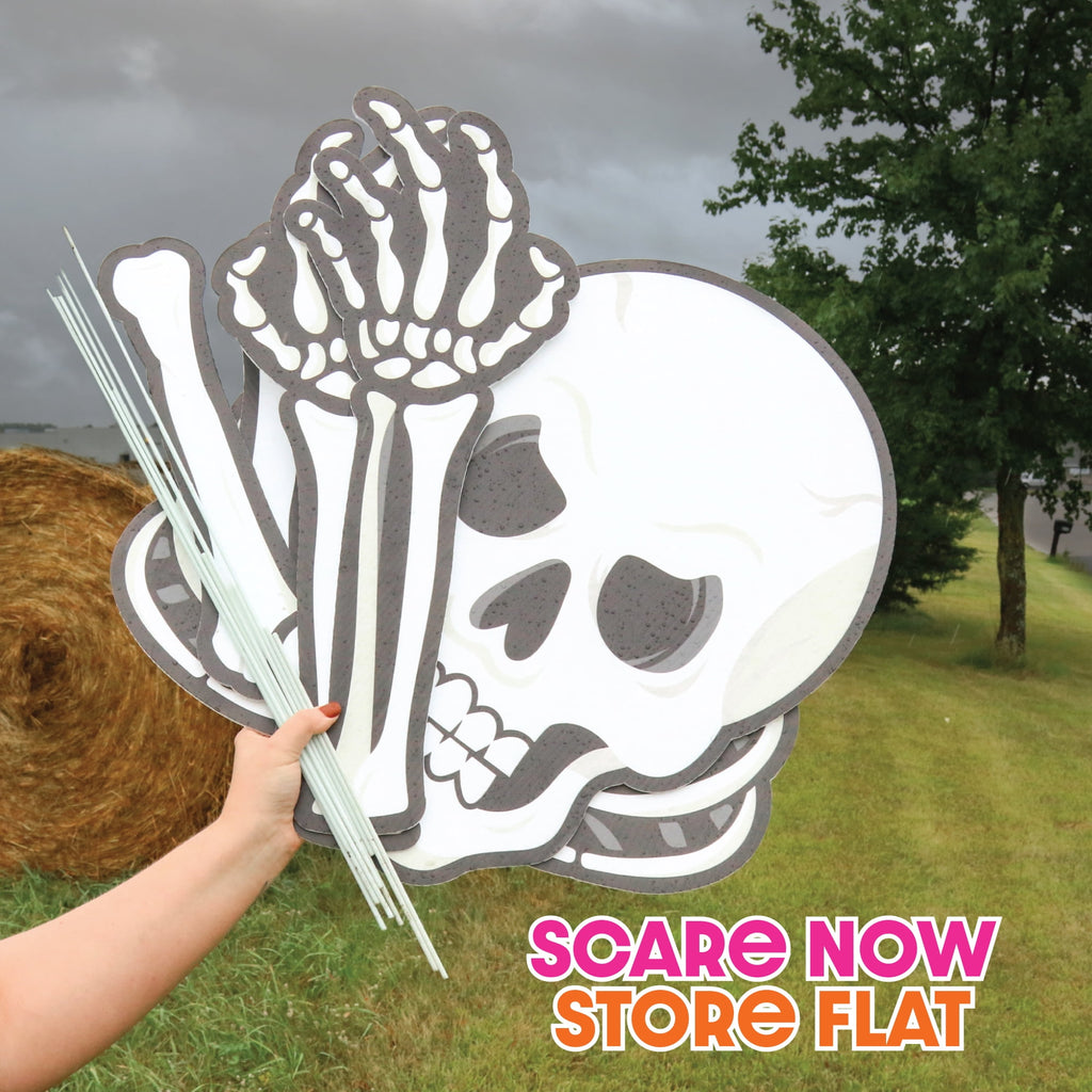 Witchwood™ Big Dot of Happiness Scary Skeleton - Big Skeleton Yard Sign Outdoor Lawn Decorations - Halloween Party Yard Signs