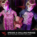 Witchwood™ Apocalypse Twins Halloween Animatronics with Red Eyes & Head Sync, 3-Ft