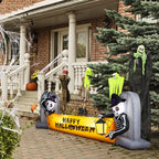 Witchwood™ 10 FT Halloween Inflatables Ghost Tombs Decor Outdoor Halloween Decoration