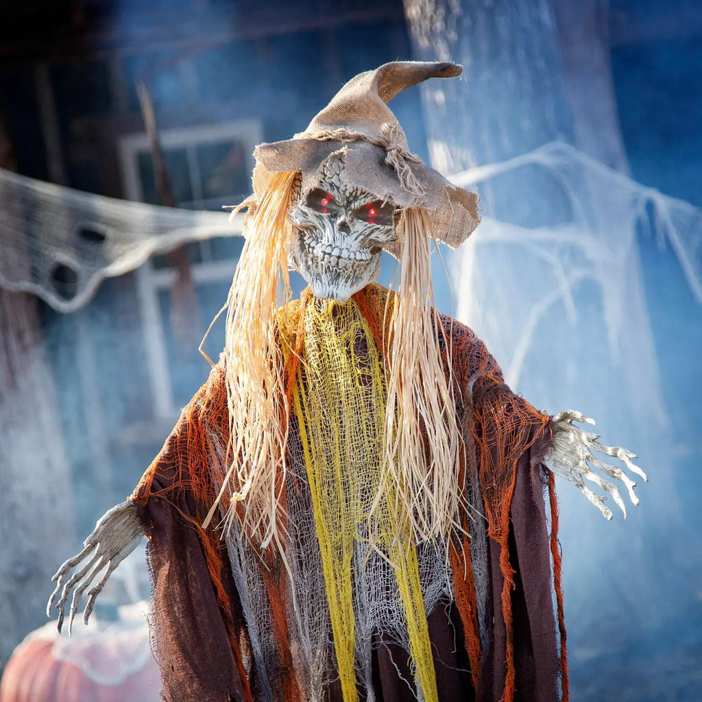 Witchwood™ 6 Ft. Standing Animated Skeletal Reaper Halloween Decoration