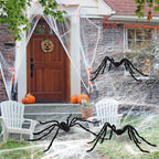 Witchwood™ 3 Pack 5 FT Giant Spider Halloween Decorations,Scary Spider Halloween Decorations Outdoor Party Decorations Props Halloween Yard Decorations,Black