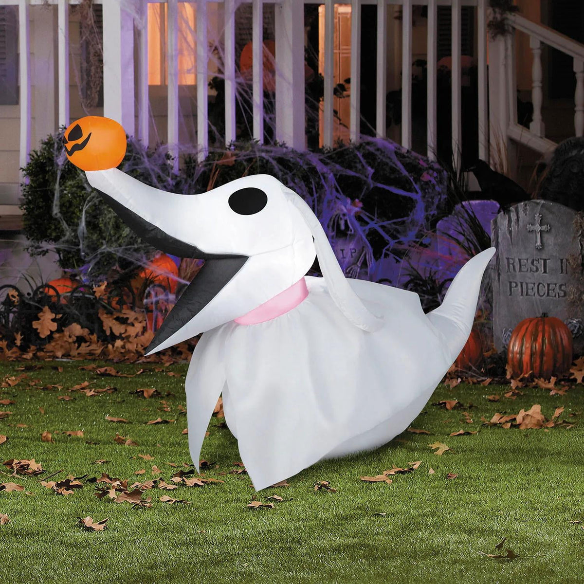 Witchwood™ Disney Inflatable Zero Halloween Decoration - White