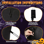 Witchwood™ 6' Halloween Inflatables Skeleton Outdoor Halloween Decoration Emerging Skeleton,Built-In LED