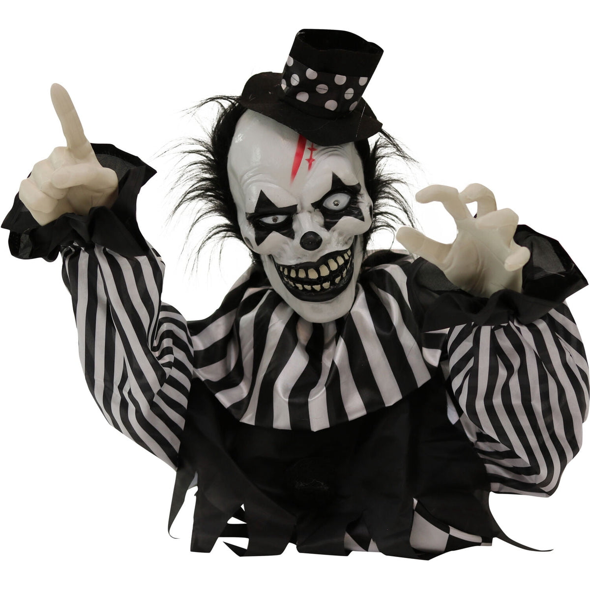 Witchwood™ 1.8 ft Groundbreaker Clown-Vile, Halloween Decoration, Multi-Color, HHFJCLOWN-2LSA