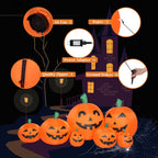 Witchwood™ 7.4' Halloween Inflatables Outdoor Halloween Decoration with LED Lights 7pcs Blow up Pumpkins