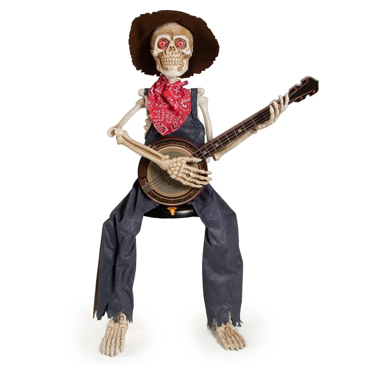 Witchwood™ 39" Animated Skeleton Playing Banjo Decoration