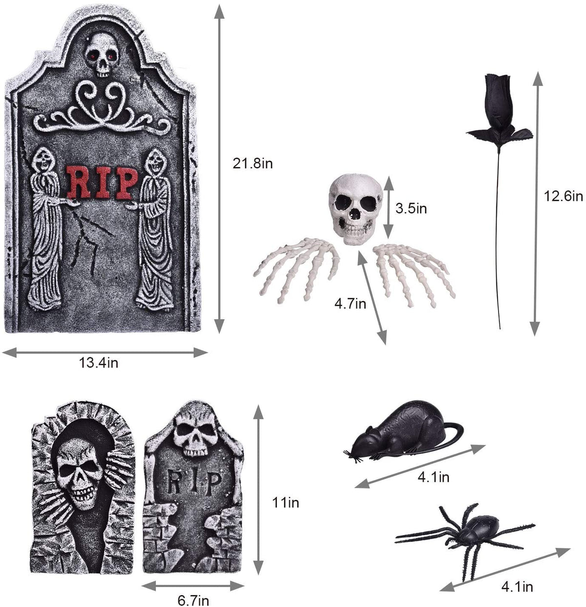 Witchwood™ Nifti Nest 26 Pcs Halloween Decorations Graveyard Tombstones, Halloween Yard Decorations, Home Outdoor Party Favors