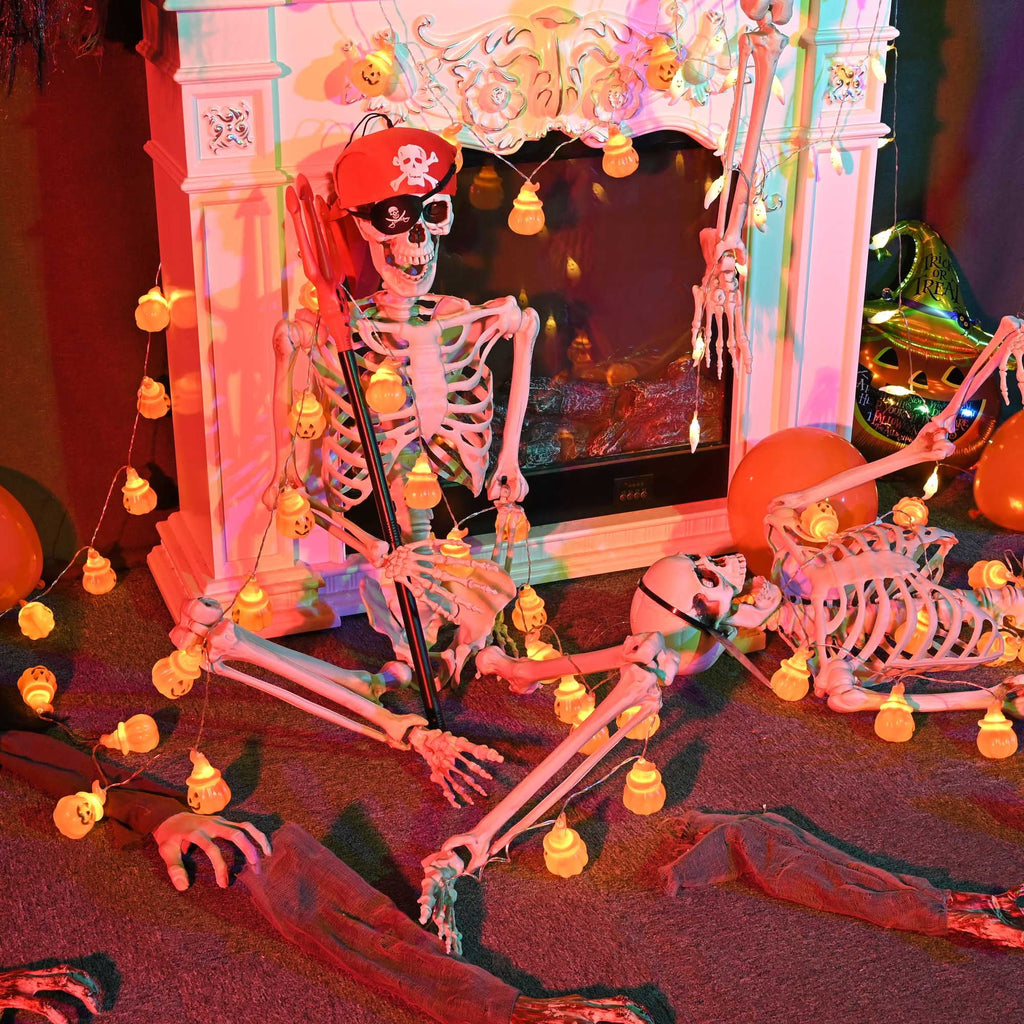 Witchwood™ Yescom Pirate Life Size Skeleton Poseable Full Size 5.6 Ft Halloween Party Decorations Haunted House 2026