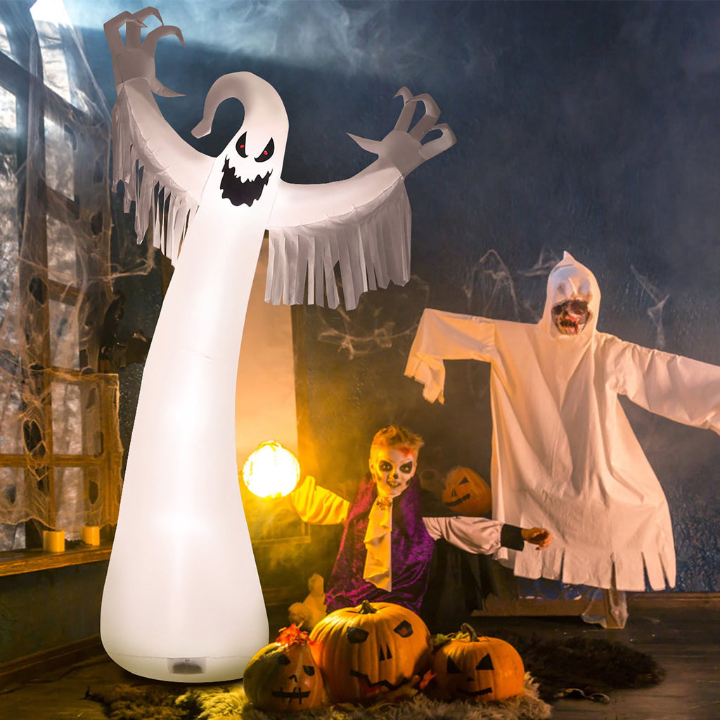 Witchwood™ Costway 12ft Inflatable Halloween Blow Up Ghost Decoration w/ Built-in LED Light