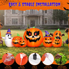 Witchwood™ 7.9FT Halloween Inflatable Pumpkin Ghost with Lights, Halloween Blow Ups Outdoor Decoration for Home Party