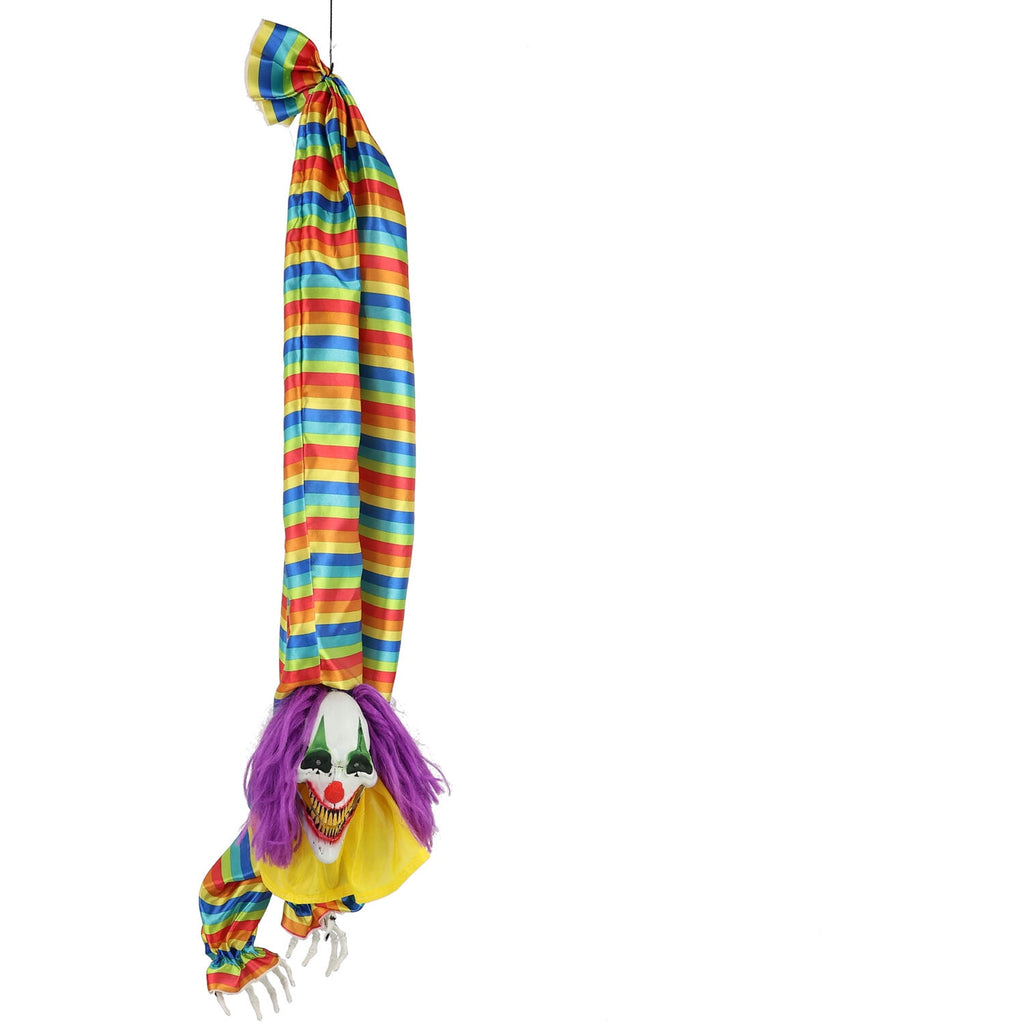 Witchwood™ 47 in Animatronic Hanging Upside Down Clown with Lights and Sound, Halloween Decoration, HHCLOWN-39HLSA
