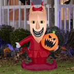 Witchwood™ Halloween Inflatable Lock with Jack O' Lantern, 4 ft Tall, Multi