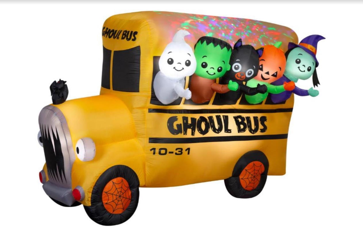 Witchwood™ 7.5' Airblown Inflatable Animated Kaleidoscope Halloween Ghoul Bus Yard Decoration 552571