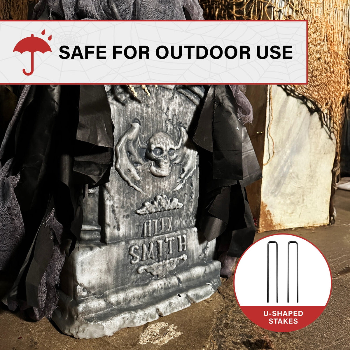 Witchwood™ 3 ft Touch-Activated Rising Reaper with Tombstone Halloween Accessory, HHRPRTOMB-2FLSA