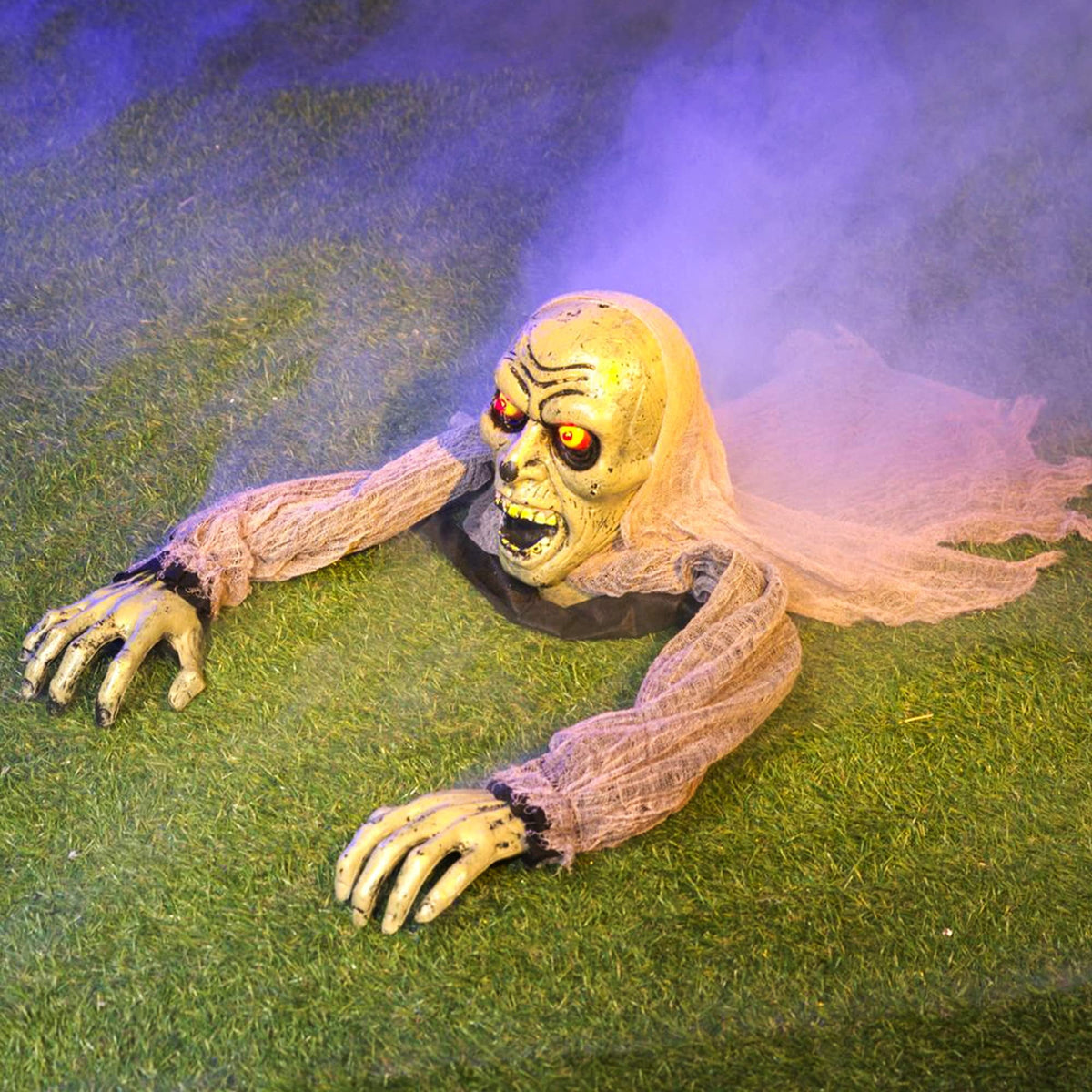 Witchwood™ Halloween Groundbreaker Halloween Decorations Zombie with Sound and Flashing Eyes,Outdoor Scary Halloween Yard Decorations