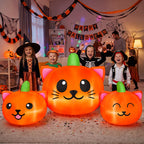 Witchwood™ 6.2FT Halloween Inflatable Pumpkin Cat Outdoor Decorations, Halloween Blow Ups with Lights for Party, Yard