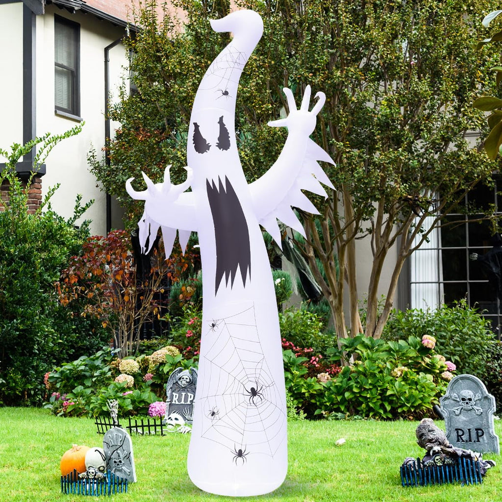 Witchwood™ Halloween Inflatable 11.8 FT Inflatable Halloween Ghost, Inflatable Halloween Ghost Scary Blow Up Ghost with LED Lights, Outdoor Halloween Decorations Clearance for Halloween/Holiday/Party