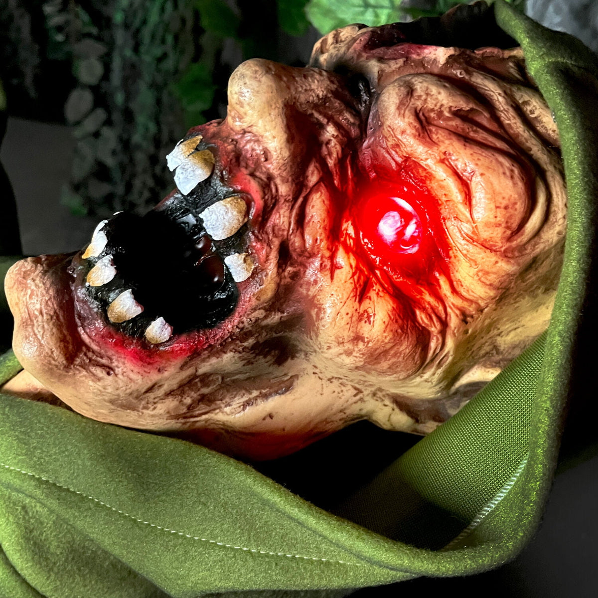 Witchwood™ 4.4 ft Voice-Sensor Impaled Zombie Halloween Animatronic, HHIMPZOMB-1FLSA