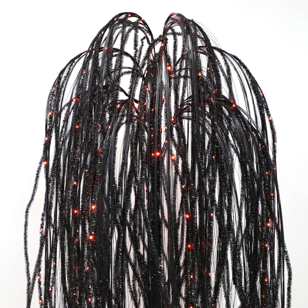 Witchwood™ 6 ft Black Willow Tree with Orange and Purple LED Lights for Outdoor Halloween Decor