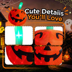 Witchwood™ 10ft Halloween Inflatable Pumpkin Decoration with Built-in LED Lights, Outdoor Yard Blow up for Halloween Party, Yard, Garden, Lawn