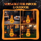 Witchwood™ 5'' Halloween Outdoor Decor, Halloween Pumpkins Lighted Pumpkins, Halloween Yard Decoration for Party