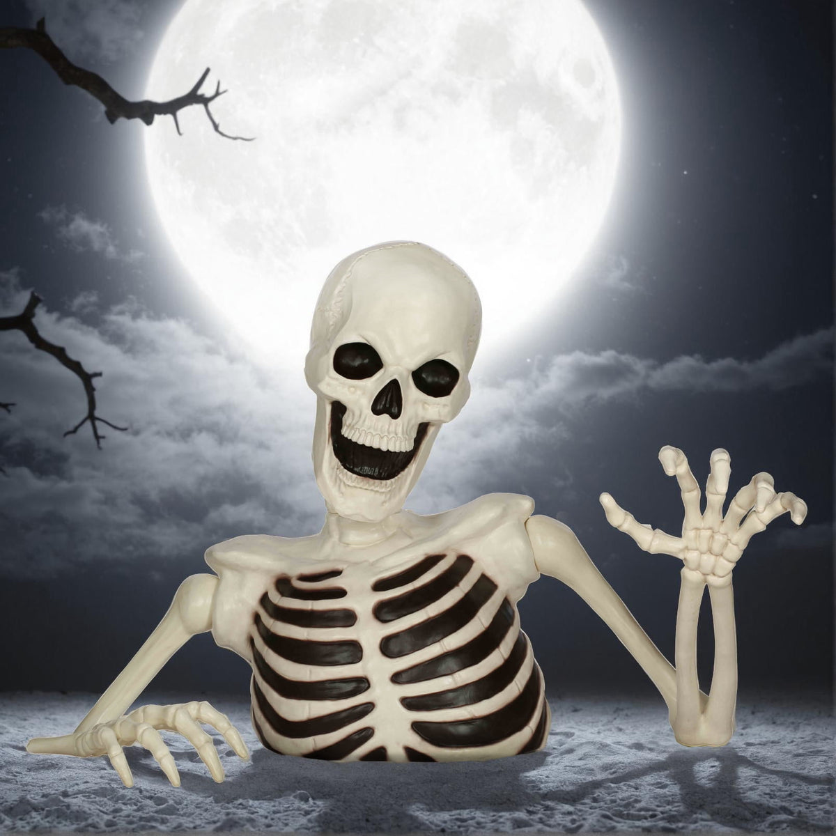 Witchwood™ 48" Halloween Giant Groundbreaker Skeleton, Halloween Decoration for Outdoor Yard and Porch